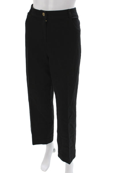 St. John Women Dress Pants Black Button Size 12