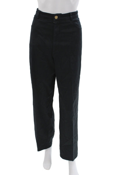 St. John Sport Women Dress Pants Black 70% Cotton Classic Size 12