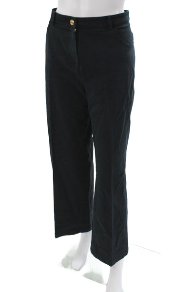 St. John Collection Women Dress Pants Black Cotton Inseam 28 Size 12