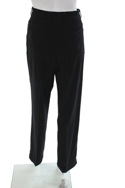 St. John By Marie Gray Womens Dress Pants Black Button Size 12