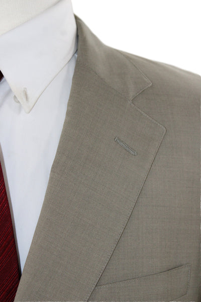 Brooks Brothers Mens Blazer Beige Wool Solid Button Size L