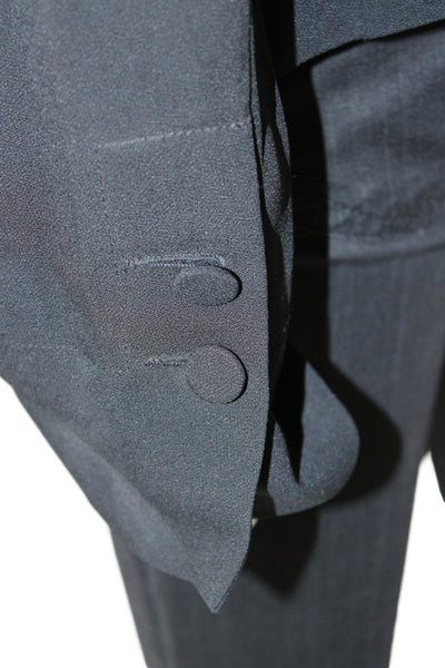 Sonia Rykiel Womens Fabric Blend Button Down Blazer Black Size S