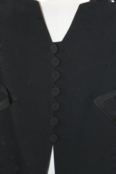 Sonia Rykiel Womens Fabric Blend Button Down Blazer Black Size S