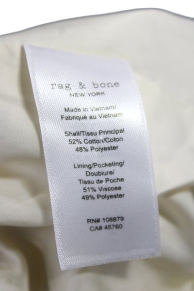Rag & Bone Women Tweed Button Down Blazer White Size 8