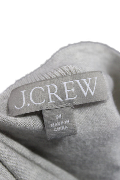 J Crew Womens Gray Lyocell Crew Neck Short Sleeve Pullover Sweater Size M