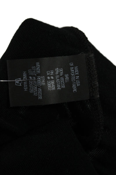 Theory Women Basic Black Sleeveless Turtleneck Tank Pullover 90% Viscose Size M