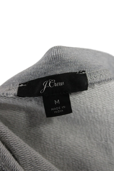 J Crew Women Basic Gray Cotton Crew Neck Sweatshirt Size M