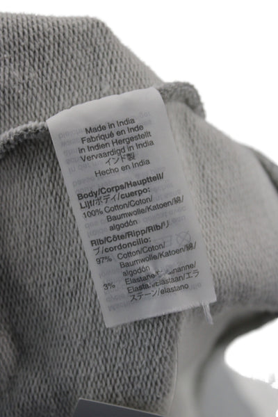 J Crew Women Basic Gray Cotton Crew Neck Sweatshirt Size M
