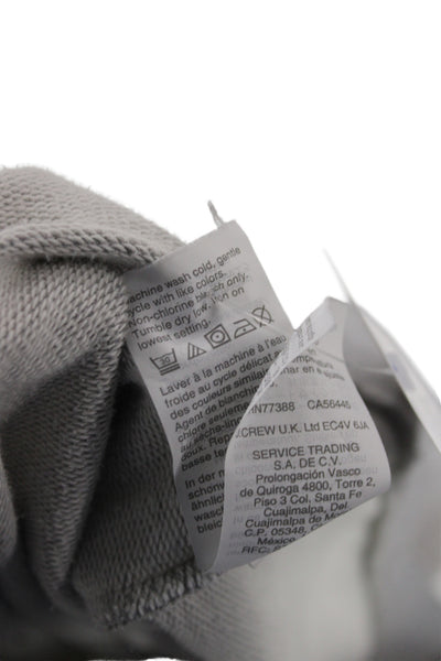 J Crew Women Basic Gray Cotton Crew Neck Sweatshirt Size M