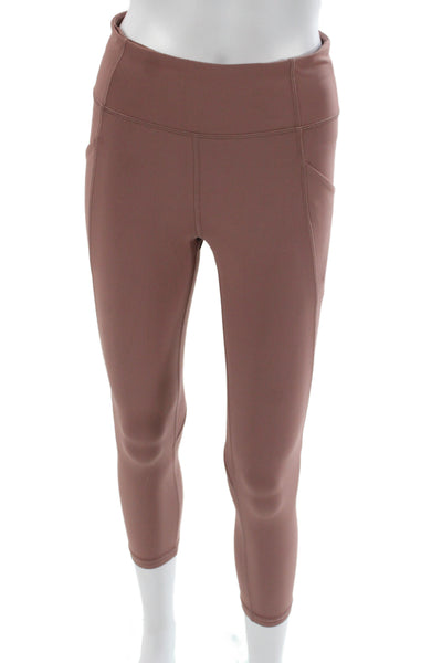 Lululemon Womens Capri Leggings Brown Nylon Pull On Athleisure Size 6