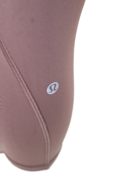 Lululemon Womens Capri Leggings Brown Nylon Pull On Athleisure Size 6