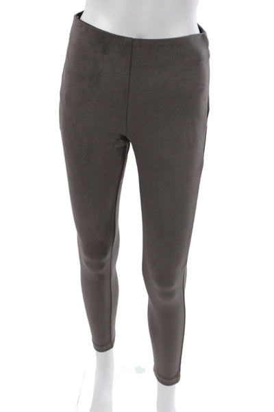 Ann Taylor Womens Ankle Leggings Gray Polyester Size 00