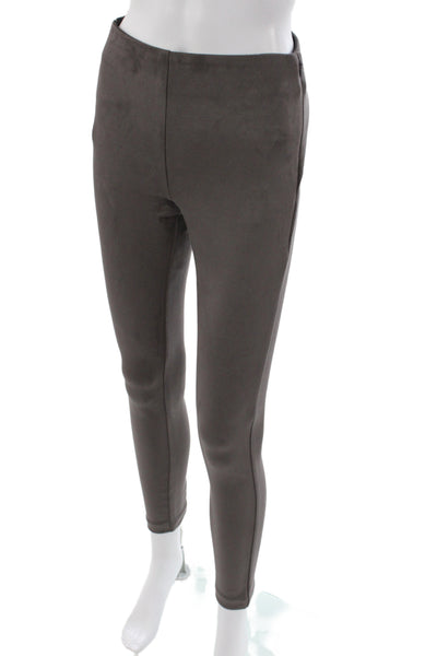 Ann Taylor Womens Ankle Leggings Gray Polyester Size 00