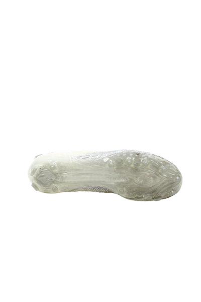 Under Armour Men's Canvas Spotted Laced Front  Cleats White Size 11.5