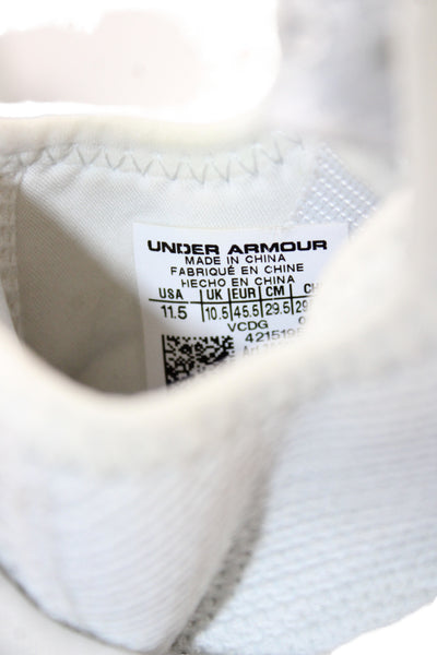 Under Armour Men's Canvas Spotted Laced Front  Cleats White Size 11.5