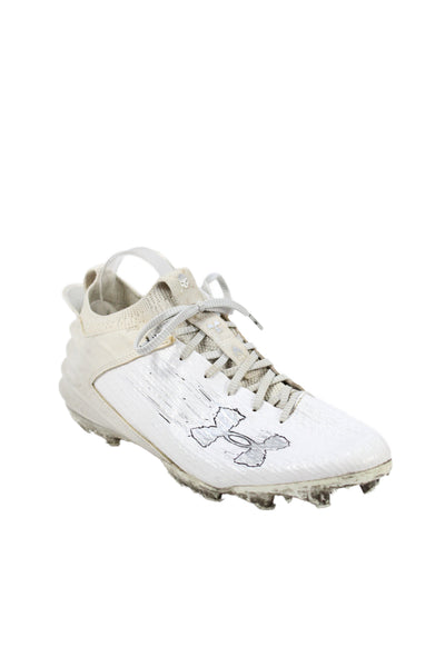 Under Armour Men's Canvas  Laced Front  Cleats White Size 11.5