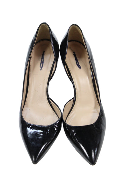 J Crew Womens Leather Classic Pump Heels Black Size 7