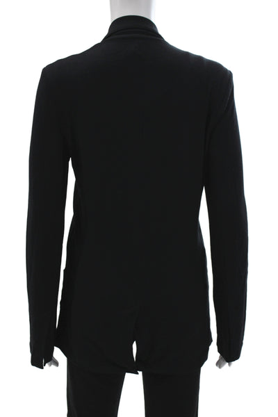 Majestic Filatures Womens Basic Jacket Black Viscose Button Size 2