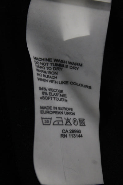 Majestic Filatures Womens Black Scoop Neck Sleeveless Basic Tank Viscose Size 1