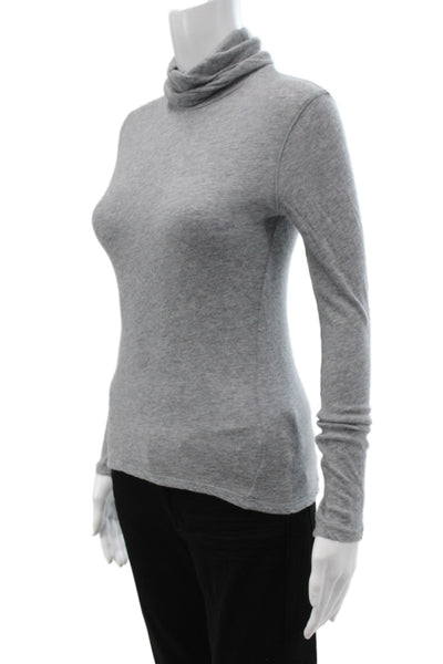 Majestic Filatures Womens Cashmere Turtleneck Pullover Sweater Gray Size 1