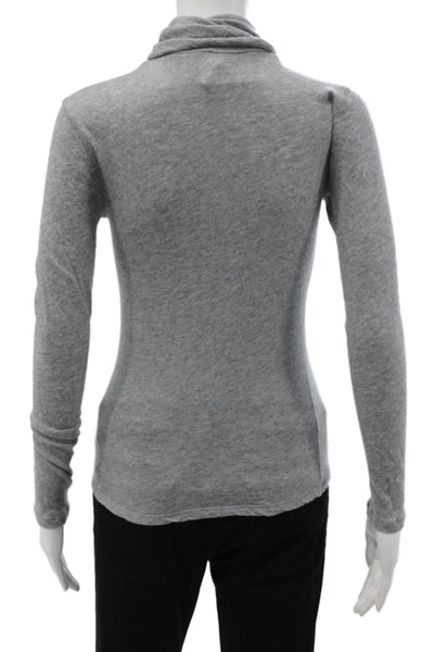 Majestic Filatures Womens Cashmere Turtleneck Pullover Sweater Gray Size 1