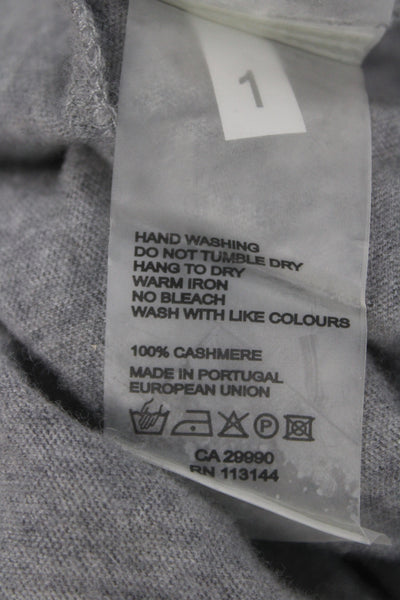 Majestic Filatures Womens Cashmere Turtleneck Pullover Sweater Gray Size 1