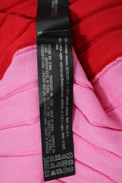 Zara Knit Womens Maxi Pink Colorblock Scoop Neck Sleeveless Dress Size M