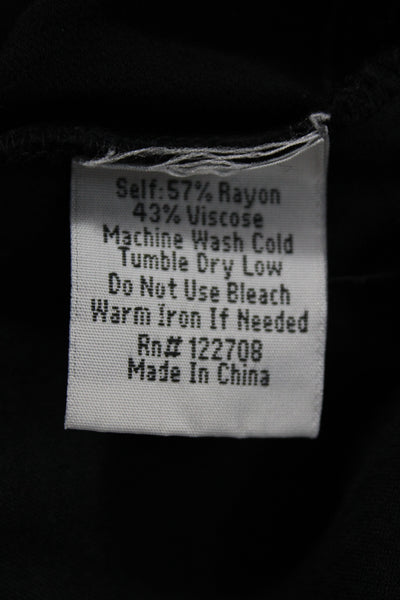Johnny Was Womens Cargo Pants Black Drawstring Rayon Size S