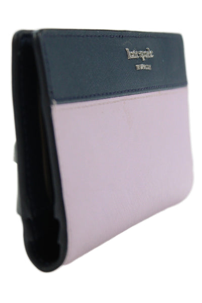 Kate Spade Womens Leather Two Toned Wallet Purple Navy