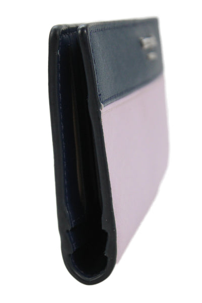 Kate Spade Womens Leather Two Toned Wallet Purple Navy
