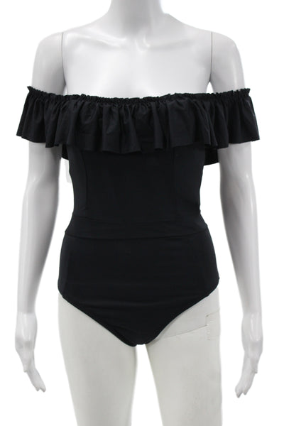 Bleu Rod Be At Tie Womens Black Nylon One Piece Swimsuit Classic Size 6