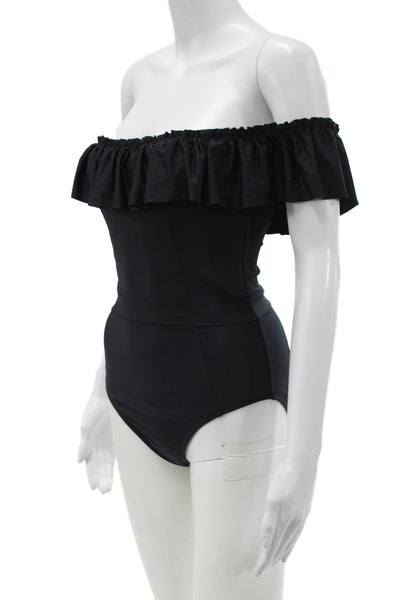 Bleu Rod Be At Tie Womens Black Nylon One Piece Swimsuit Classic Size 6