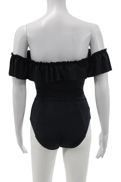 Bleu Rod Be At Tie Womens Black Nylon One Piece Swimsuit Classic Size 6
