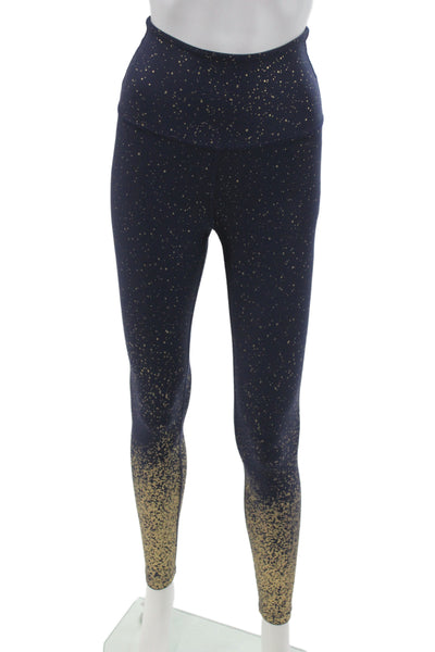 Beyond Yoga Womens Blue Spotted Ankle Leggings Size S