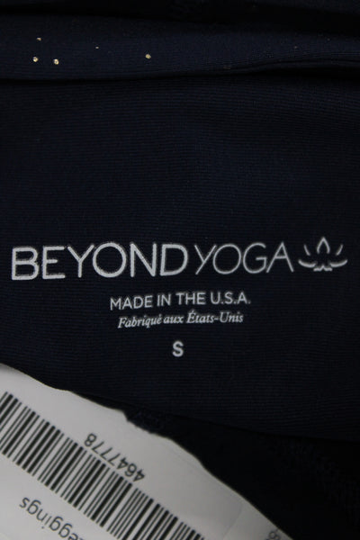 Beyond Yoga Womens Blue Spotted Ankle Leggings Size S