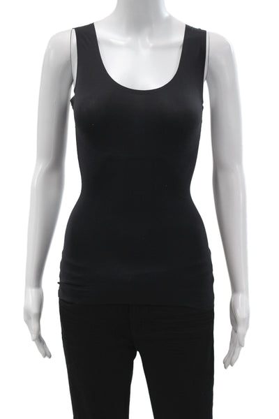 Spanx Women Shaping Tank Scoop Neck Sleeveless Black Elastane Size S