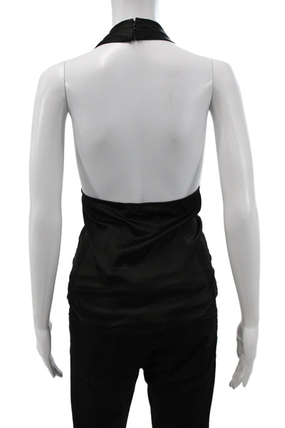 Superdown Womens Black Halter Camisole 100% Polyester Sleeveless Size XS