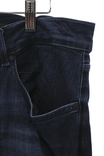 7 For All Mankind Mens Straight Jeans Blue Mid Rise Cotton Size 34