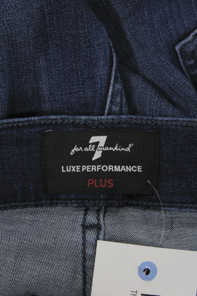 7 For All Mankind Mens Straight Jeans Blue Mid Rise Cotton Size 34