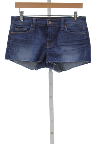 J Brand Women Cut-Off Blue Cotton Shorts Button Closure Size 27