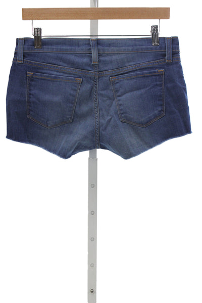 J Brand Women Cut-Off Blue Cotton Shorts Button Closure Size 27