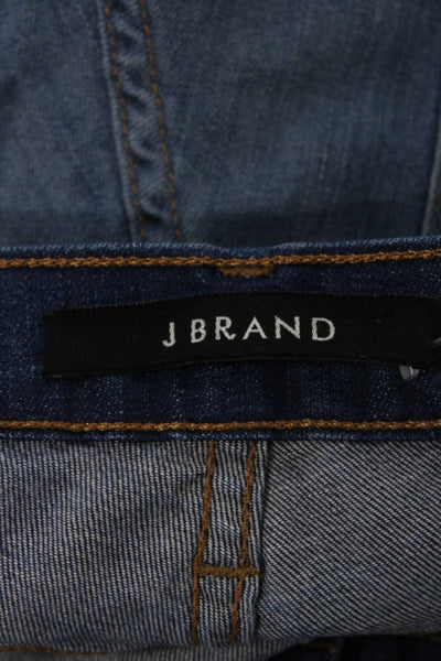 J Brand Women Cut-Off Blue Cotton Shorts Button Closure Size 27