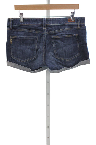 Paige Womens Cut-Off Blue Shorts 99% Cotton Size 28