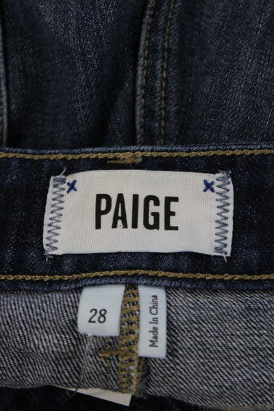 Paige Womens Cut-Off Blue Shorts 99% Cotton Size 28