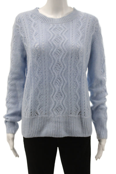 C by Bloomingdales Women Geometric Cashmere Pullover Blue Size M