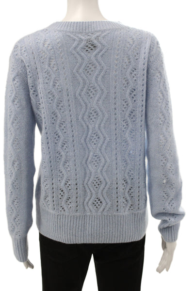 C by Bloomingdales Women Geometric Cashmere Pullover Blue Size M
