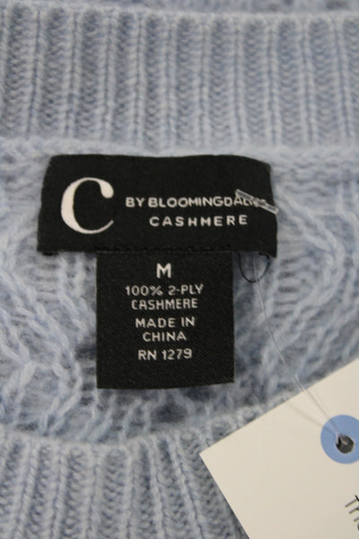 C by Bloomingdales Women Geometric Cashmere Pullover Blue Size M