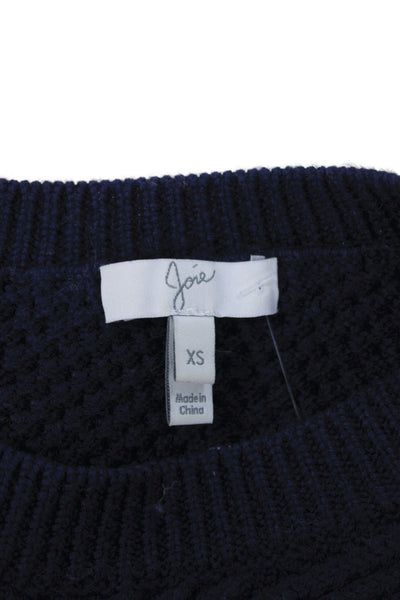 Joie Women Pullover Striped Wool Crew Neck Long Sleeve Blue Size XS