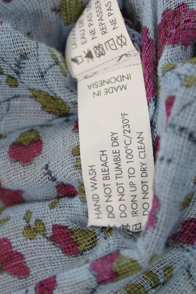 Poupette St. Barth Womens Mini Floral Cotton Bohemian Skirt Blue Size S