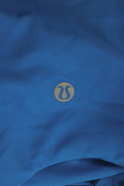 Lululemon Women Basic Tank V-Neck Sleeveless Blue Nylon Size S